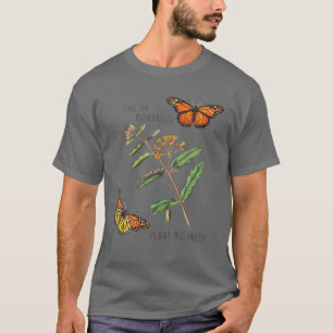 T-shirt Sauvez Le Plante Des Monarques De L'Herbe Lactée 