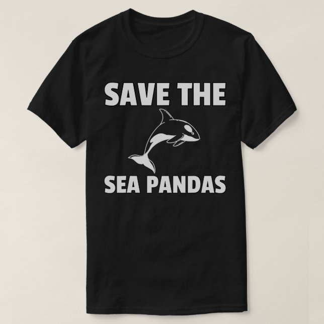 T-shirt Sauvez le tueur de baleines Orca Pandas (Design devant)