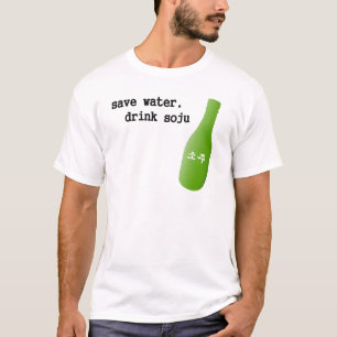 T-shirt Sauvez l'eau, boisson Soju !
