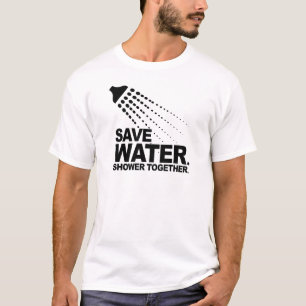 T-SHIRT SAUVEZ L'EAU. DOUCHE ENSEMBLE