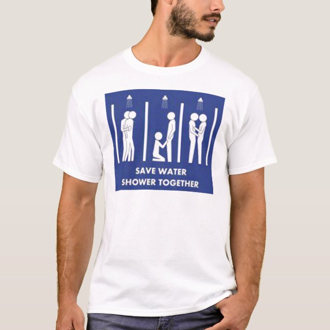 T-shirt Sauvez l'eau et la versez ensemble (Devant)