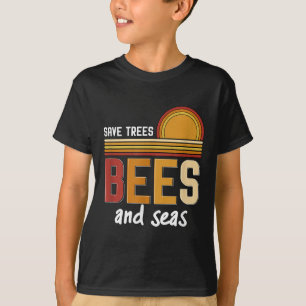 T-shirt Sauvez Les Abeilles Et Les Mers Protection De l'en