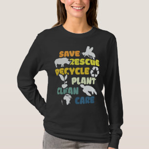 T-shirt Sauvez les abeilles Secourir les animaux Recyclé P