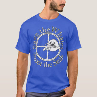 T-shirt Sauvez les baleines tirer sur les phoques