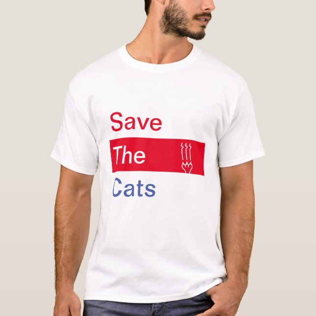T-shirt Sauvez Les Chats (Devant)