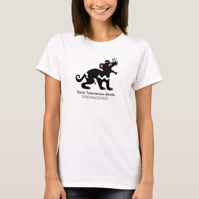 T-shirt Sauvez les diables de Tasmanie - Australie - Amour (Devant)