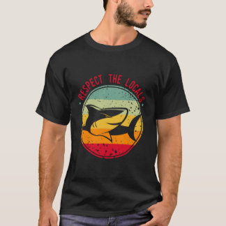 T-shirt Sauvez Les Droits De Plage Sharks Ocean Je Respect
