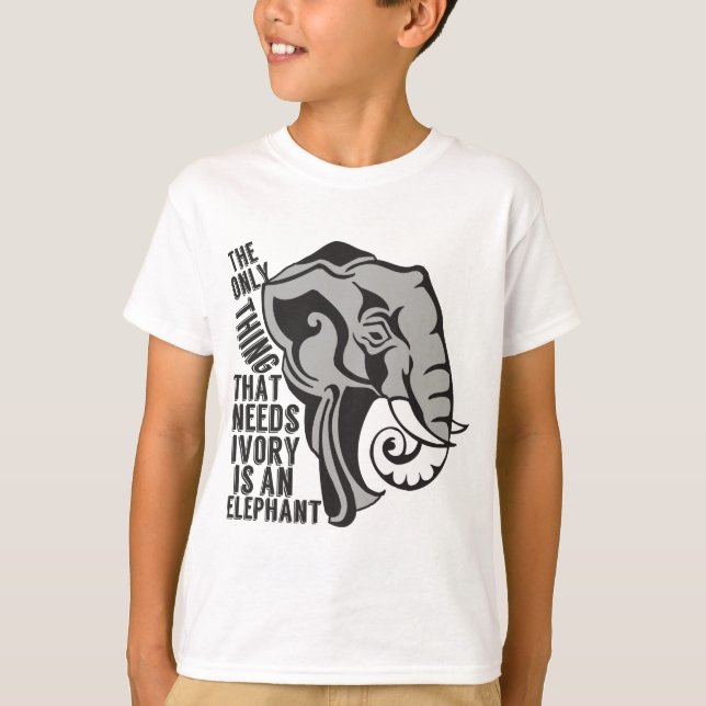 T-shirt Sauvez les éléphants mignons activistes animaux en (Devant)