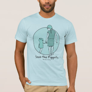 T-shirt Sauvez les marionnettes (le vert de Kermit)