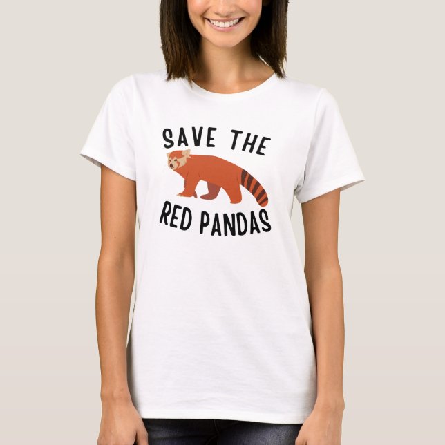T-shirt Sauvez Les Pandas Rouges (Devant)