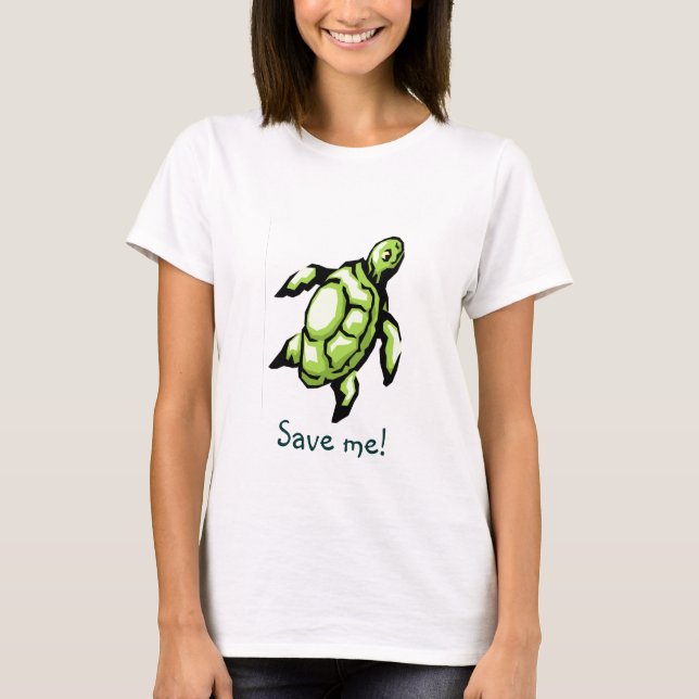 T-shirt Sauvez les tortues de mer (Devant)