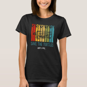 T-shirt Sauvez Les Tortues Et Je Oop SKSKSK Mème Tendance
