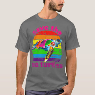 T-shirt Sauvez les tortues marines Retro vintage Design ar