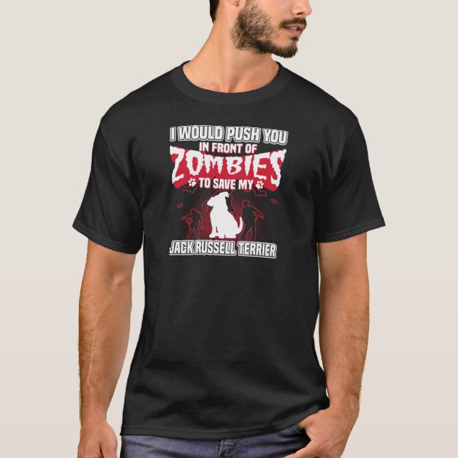 T-shirt Sauvez mon cadeau Jack Russell Terrier Halloween F (Devant)