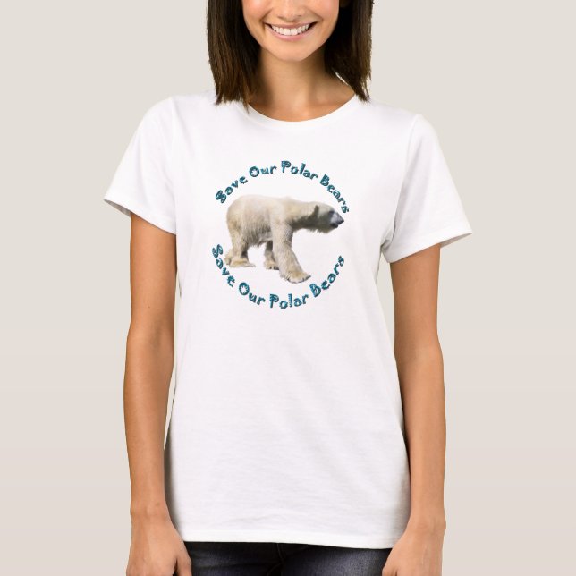T-shirt Sauvez nos ours polaires Chemise de soutien à la f (Devant)