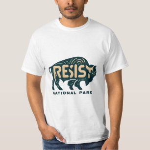 T-shirt Sauvez nos parcs – Résistez avec le bison gras Gra