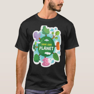 T-shirt Sauvez notre planète Énergie verte Environnement s