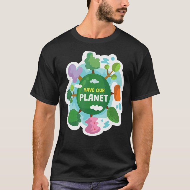 T-shirt Sauvez notre planète Énergie verte Environnement s (Devant)
