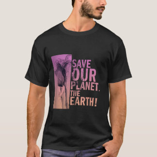 T-shirt Sauvez Notre Planète La Terre Elephant De l'enviro
