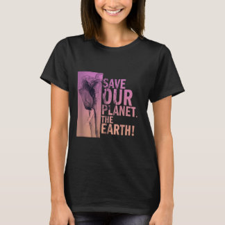 T-shirt Sauvez Notre Planète La Terre Elephant De l'enviro