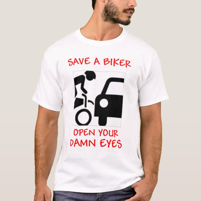 T-shirt Sauvez un cycliste (Devant)