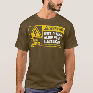 T-shirt Sauvez Un Fuse Blow Votre Electricien Drôle Linema