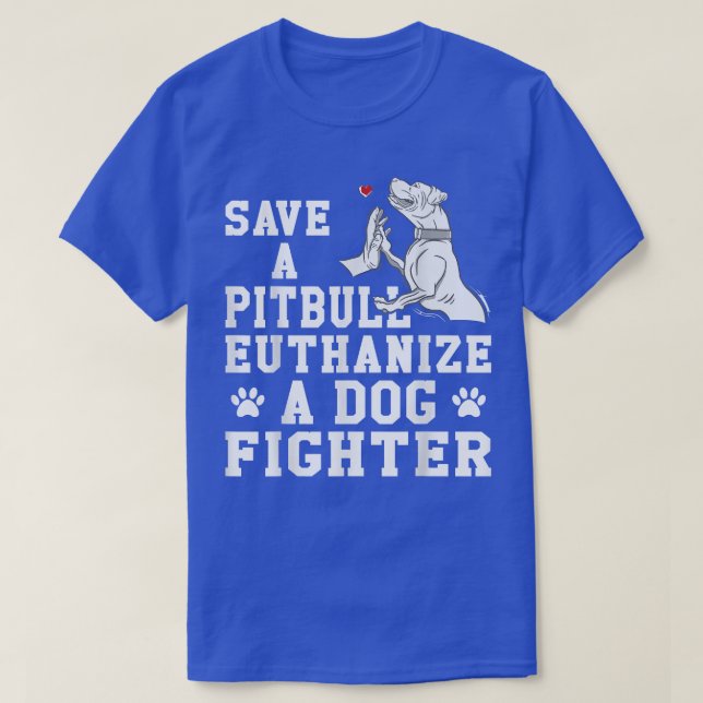 T-shirt Sauvez un Pitbull euthanize un chien de chasse (Design devant)