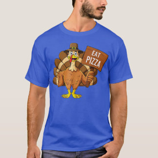 T-shirt Sauvez Une Turquie Mange Pizza Drôle Thanksgiving 