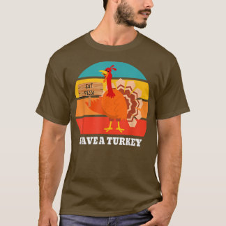 T-shirt Sauvez Une Turquie Mange Pizza Drôle Turquie Adult