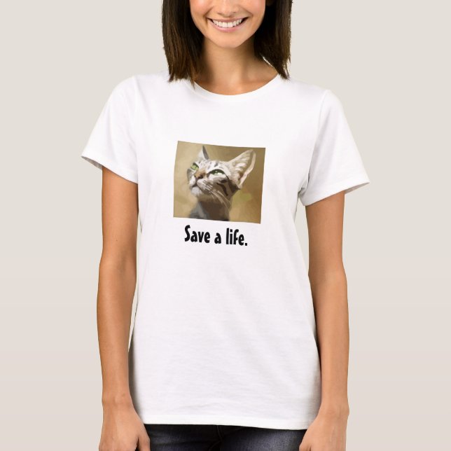 T-shirt Sauvez une vie (Devant)