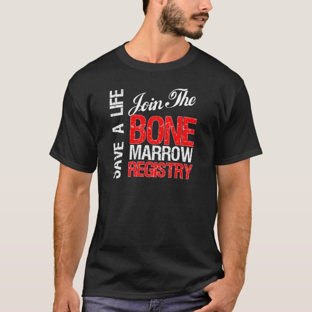 T-shirt Sauvez une vie joignent le donateur de moelle (Devant)