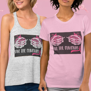 T-shirt Sauvons la sensibilisation Citrouille au cancer du