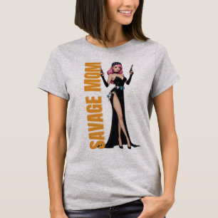 T-shirt Savage Maman Graphic Tee Cadeau Bold et Fierce M