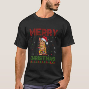 T-shirt Savannah Amoureux de les chats Santa Hat drôle Vil