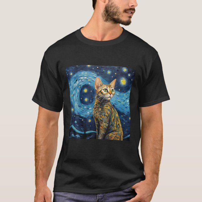 T-shirt Savannah Chat Starry Nuit Savannah Chat Starry Nui (Devant)