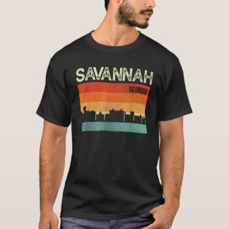 T-shirt Savannah Georgia Town Skyline T Shirt