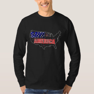 T-shirt Save America États-Unis Carte du drapeau Pays 4 ju