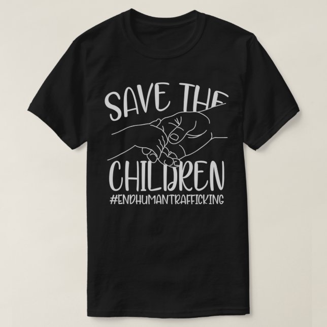 T-shirt Save Children End Human Trafficking Awareness Chil (Design devant)