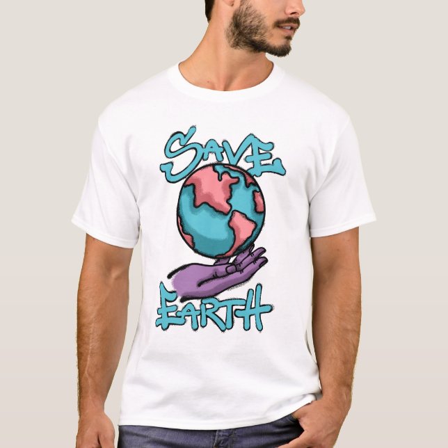 T-shirt Save Earth streetwear (Devant)