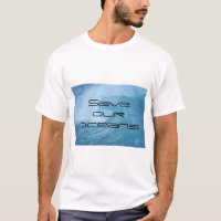T-Shirt SAVE OUR OCEANS WAVE SURF CLIMATE CHANGE 