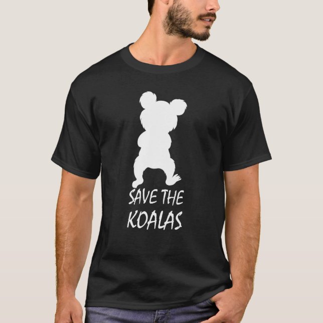 T-shirt Save the Koalas Retro Koala Cute Koala Bear (Devant)