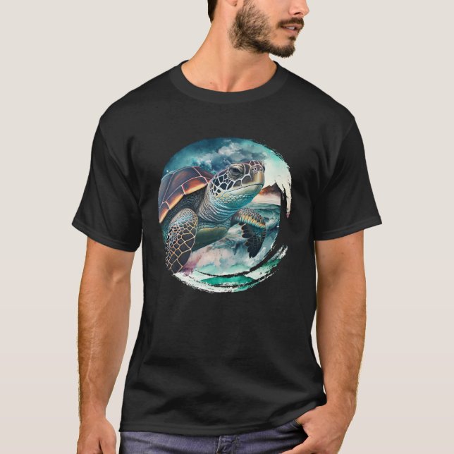 T-shirt Save the Turtles Environmental protection Ocean sp (Devant)