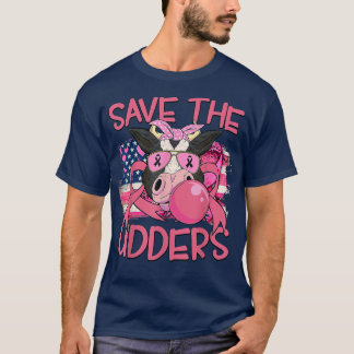 T-shirt Save the Udders Breast Cancer Awareness Warrior Co