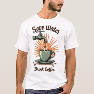 T-shirt Save Water Drink Coffee