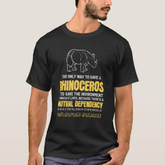 T-shirt Save Wildlife Rhino Activiste pour les droits des