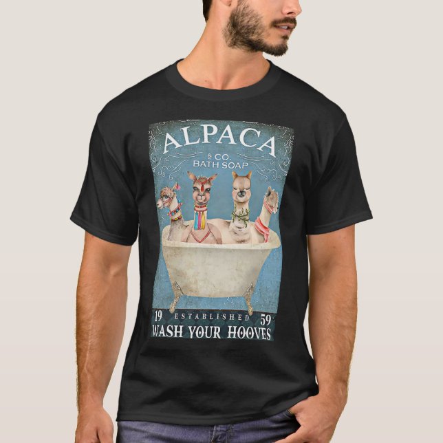 T-shirt Savon de bain Alpaca laver les sabots Classic T-Sh (Devant)