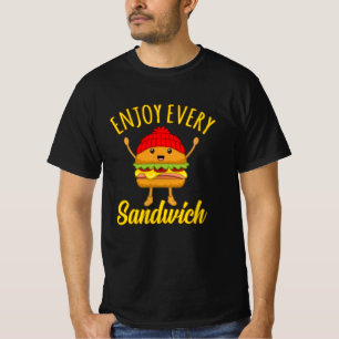 T-shirt Savourez un sandwich Bologna Viande