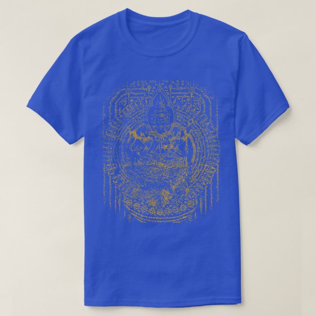 T-shirt Sawadee Thai traditionnel Sak Yant Thai Twin Tiger (Design devant)