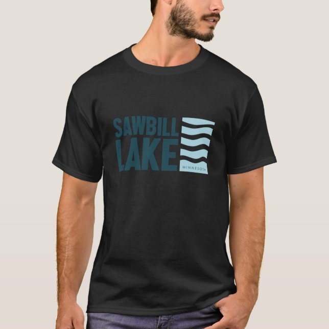 T-shirt Sawbill Lake Minnesota Surdimensionné (Devant)