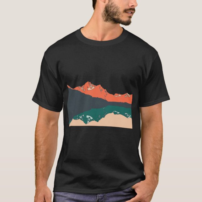 T-shirt Sawtooth Mountain Range (Devant)
